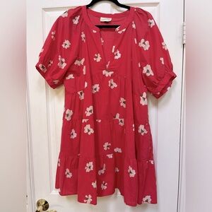 Universal Thread short sleeve cotton floral dress with pockets sz L